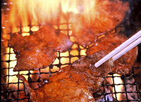 写真：網焼きの様子